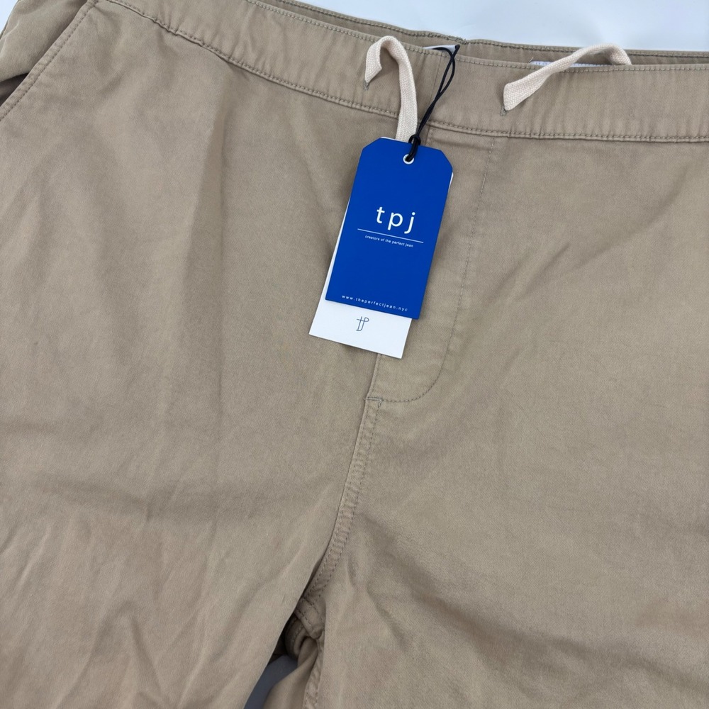 The‎ Perfect Jean Khaki Shorts Mens 42 (2X) New Athletic Fit Drawstring Stretch